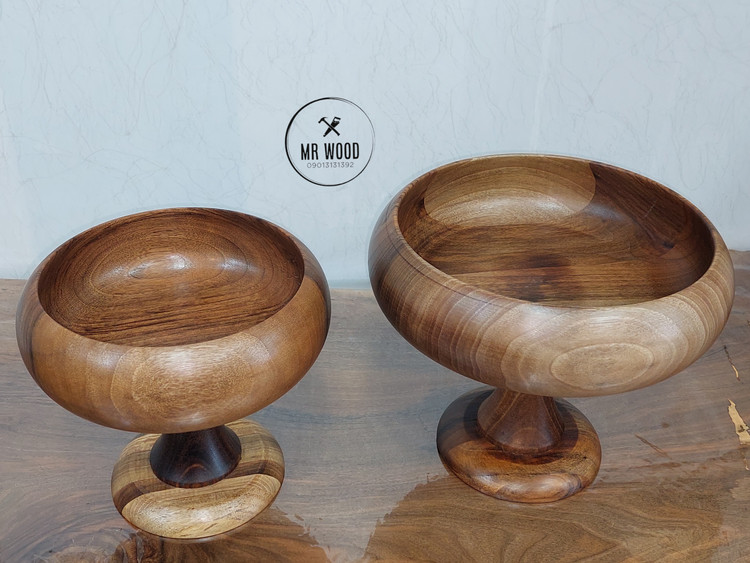 قیمت و خرید کاسه چوبی پایه دار مدرن