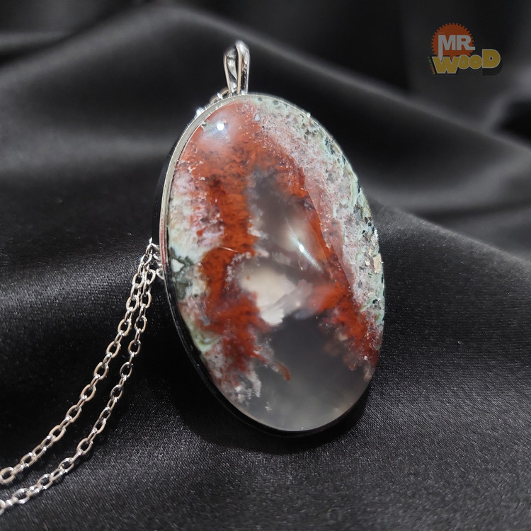 خرید گردنبند عقیق شجر با رکاب