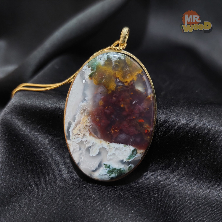 خرید گرد آویز عقیق شجر کمیاب