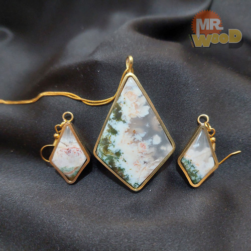 خرید نیم ست عقیق شجر خراسان اصیل و زیبا