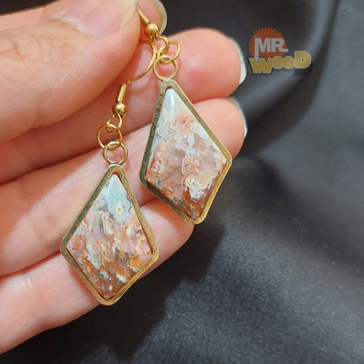 خرید گوشواره عقیق شجر پاییز