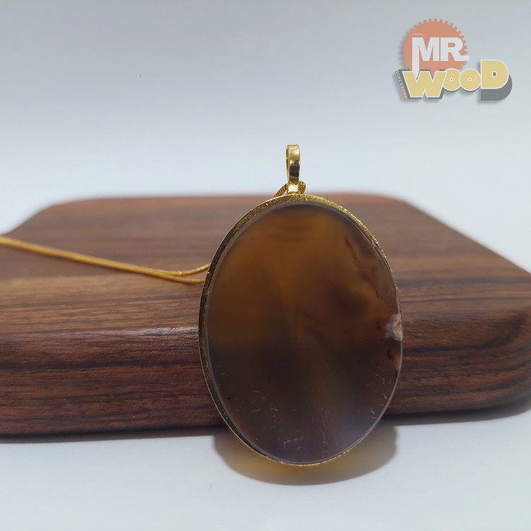 خرید گردنبند عقیق قهوه ای