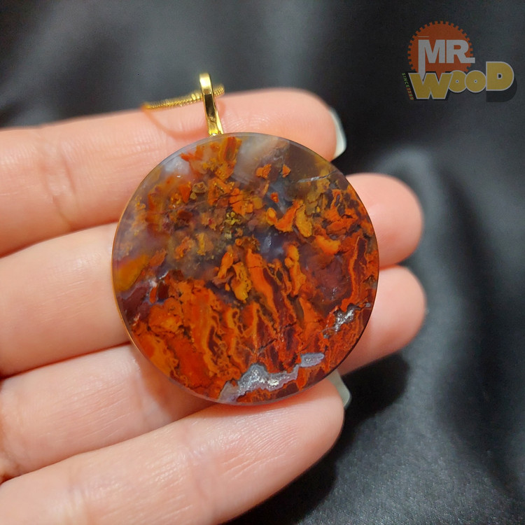 خرید گردنبند عقیق شجر پاییز