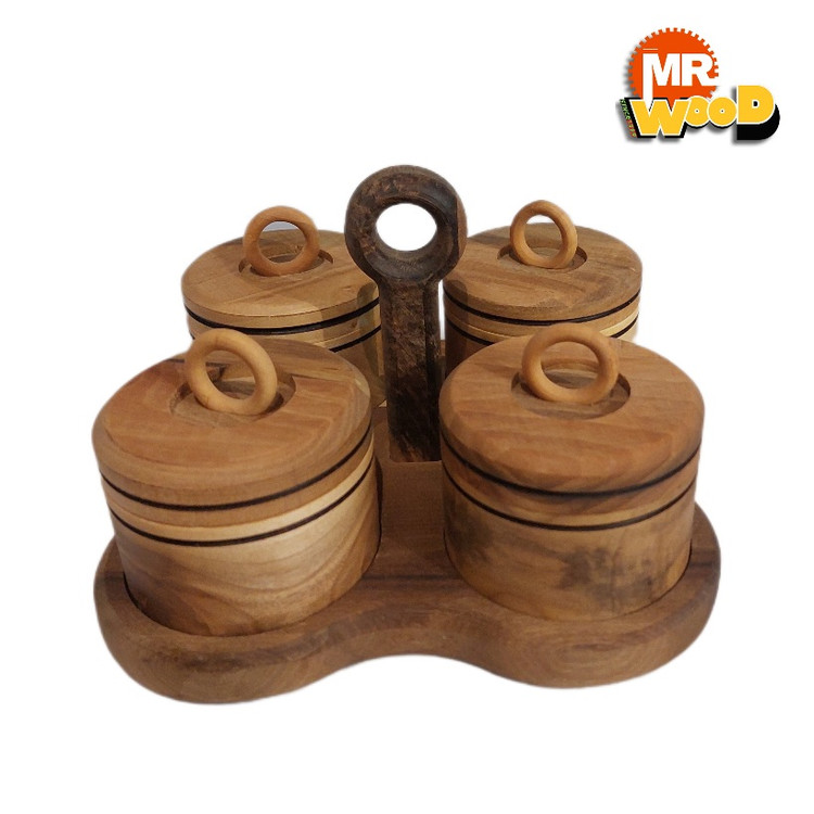 جا ادویه چوبی قابل شستشو
