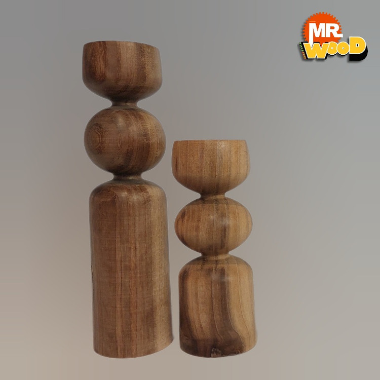 جاشمعی رومیزی چوبی