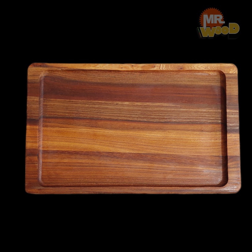 سینی چوب گردو با پوشش روغن گیاهی مخصوص (قابل شستشو) در دو سایز کاربردی