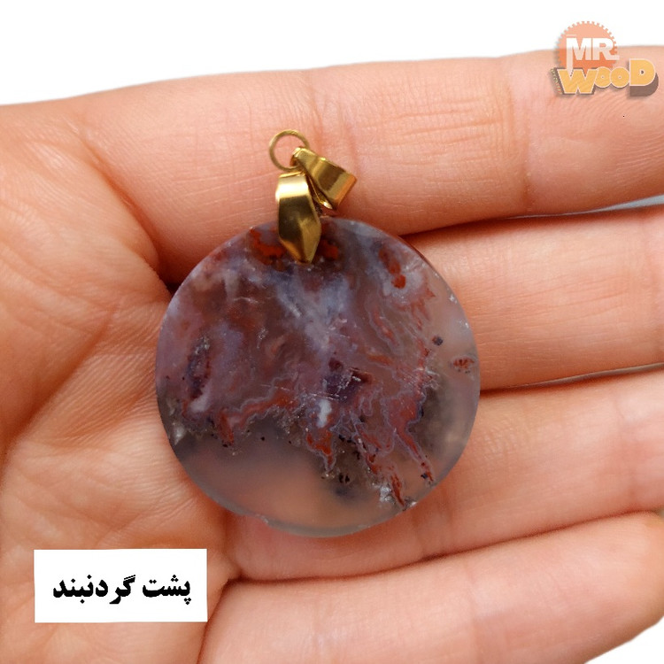 Handcrafted 30mm natural Agate jewelry, circular landscape agate by MrWood