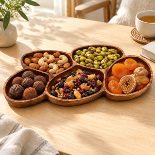 اردوخوری چوبی ۵ خانه گردو سایز بزرگ مستروود